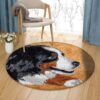 Beatuiful Dog Round Carpet Floor Rug Living Room Bedroom Decor Round Area Rug Carpet