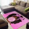 Beautiful African Girl Blowing A Bubble Rug Sport Decor Gift Floor Decor Living Room Carpet Rug Area Rug - 92359e2891c6