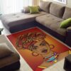 Beautiful African Woman Black Lips Rug Sport Decor Gift Floor Decor Living Room Carpet Rug Area Rug - cfaf6c43dece