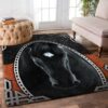 Beautiful Black Horse Rug Sport Decor Gift Floor Decor Living Room Carpet Rug Area Rug - f35901029a3e