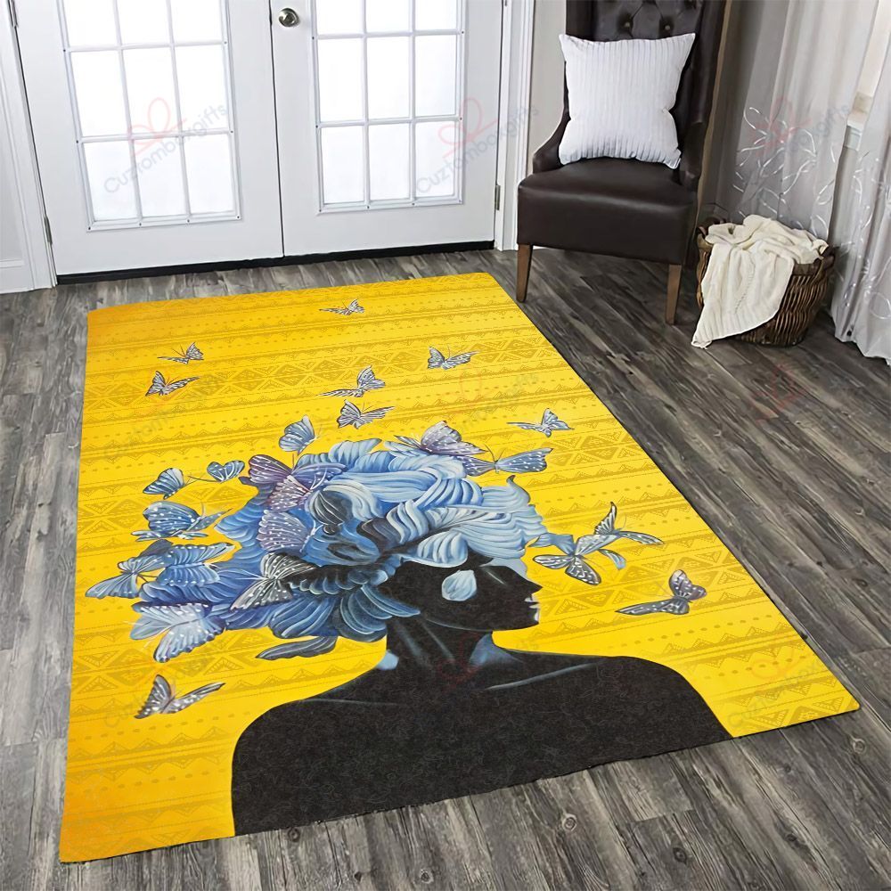 Beautiful Black Woman And Blue Butterfly Rug Sport Decor Gift Floor Decor Living Room Carpet Rug Area Rug - 0939401ecb4b Beautiful Black Woman And Blue Butterfly Rug Sport Decor Gift Floor Decor Living Room Carpet Rug Area Rug - 0939401ecb4b