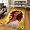 Beautiful Black Woman Rug Sport Decor Gift Floor Decor Living Room Carpet Rug Area Rug - 9f13b9e717f9