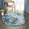Beautiful Butterflies Round Carpet Floor Rug Living Room Bedroom Decor Round Area Rug Carpet