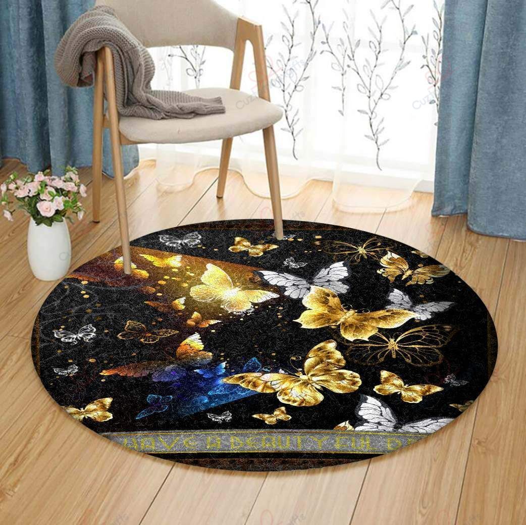 Beautiful Butterfly Round Carpet Floor Rug Living Room Bedroom Decor Round Area Rug Carpet Beautiful Butterfly Round Carpet Floor Rug Living Room Bedroom Decor Round Area Rug Carpet