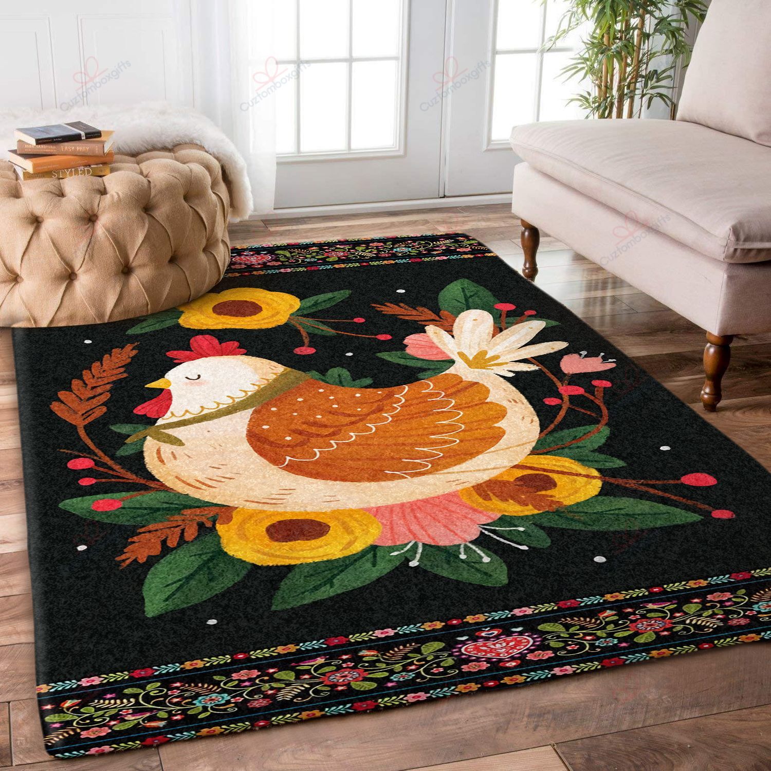Beautiful Chicken Flower Rug Sport Decor Gift Floor Decor Living Room Carpet Rug Area Rug - 1580d62f20ae Beautiful Chicken Flower Rug Sport Decor Gift Floor Decor Living Room Carpet Rug Area Rug - 1580d62f20ae
