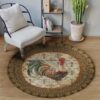 Beautiful Chicken Round Carpet Floor Rug Living Room Bedroom Decor Round Area Rug Carpet