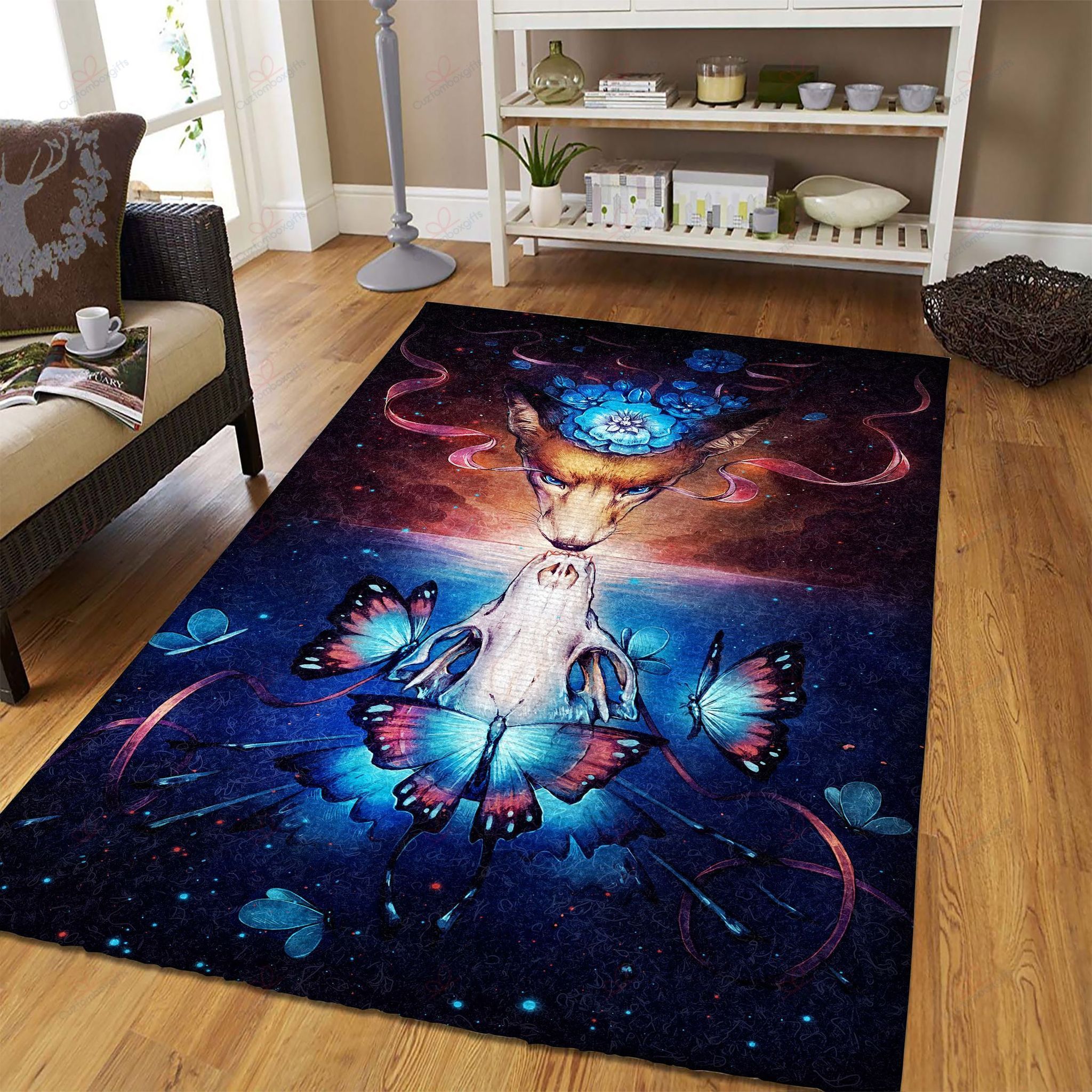 Beautiful Death Butterfly Fox Rug Sport Decor Gift Floor Decor Living Room Carpet Rug Area Rug - f90bcb51155f Beautiful Death Butterfly Fox Rug Sport Decor Gift Floor Decor Living Room Carpet Rug Area Rug - f90bcb51155f