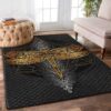Beautiful Golden Dragonfly Rug Sport Decor Gift Floor Decor Living Room Carpet Rug Area Rug - 3ae7ed9c043e