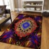 Beautiful Mandala Flower Rug Sport Decor Gift Floor Decor Living Room Carpet Rug Area Rug - 8e615f9892ae