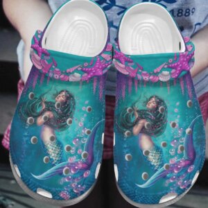 Beautiful Mermaid Personalized Clog Custom Crocs Comfortablefashion Style Comfortable For Women Men Kid Print 3D