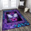 Beautiful Purple Butterfly Rug Sport Decor Gift Floor Decor Living Room Carpet Rug Area Rug - 7ba24f0b29a2