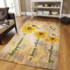 Beautiful Sunflowers With Dragonfly Rug Sport Decor Gift Floor Decor Living Room Carpet Rug Area Rug - 5cc58aef8780