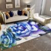 Beautiful Violet Flower Rug Sport Decor Gift Floor Decor Living Room Carpet Rug Area Rug - 8114fe716d37