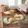 Beautiful White Lily Flower Rug Sport Decor Gift Floor Decor Living Room Carpet Rug Area Rug - c815b33a8601