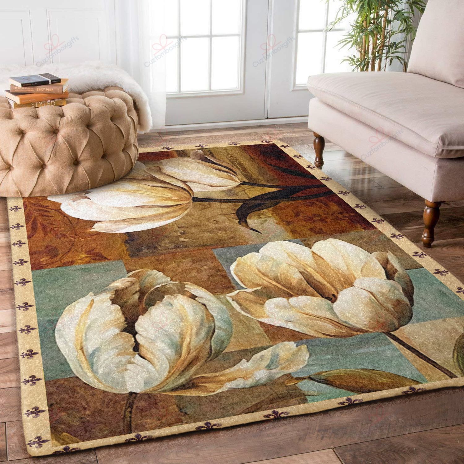 Beautiful White Lily Flower Rug Sport Decor Gift Floor Decor Living Room Carpet Rug Area Rug - c815b33a8601 Beautiful White Lily Flower Rug Sport Decor Gift Floor Decor Living Room Carpet Rug Area Rug - c815b33a8601
