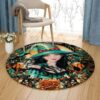 Beautiful Wicca Witch Round Carpet Floor Rug Living Room Bedroom Decor Round Area Rug Carpet