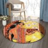 Beautiful Women Round Carpet Floor Rug Living Room Bedroom Decor Round Area Rug Carpet