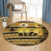 Beauty Bees Round Carpet Floor Rug Living Room Bedroom Decor Round Area Rug Carpet