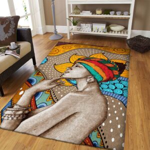 Beauty Black Woman Rug Sport Decor Gift Floor Decor Living Room Carpet Rug Area Rug - f5fd6afb0777
