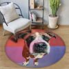 Beauty Boxer Round Carpet Floor Rug Living Room Bedroom Decor Round Area Rug Carpet