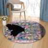 Beauty Butterfly Round Carpet Floor Rug Living Room Bedroom Decor Round Area Rug Carpet