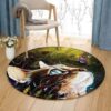 Beauty Cat Round Carpet Floor Rug Living Room Bedroom Decor Round Area Rug Carpet
