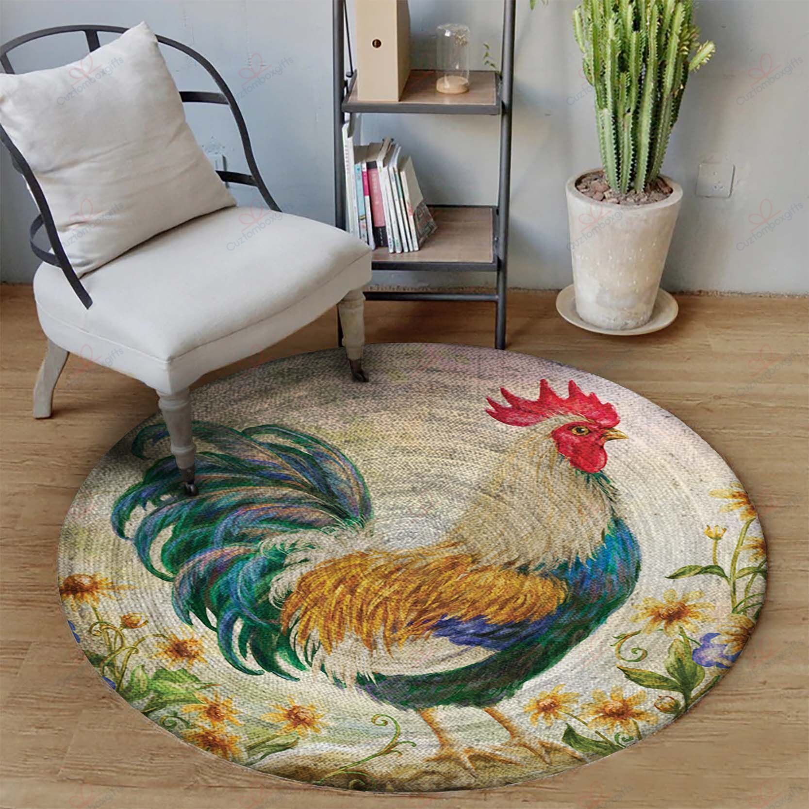 Beauty Chicken Round Carpet Floor Rug Living Room Bedroom Decor Round Area Rug Carpet Beauty Chicken Round Carpet Floor Rug Living Room Bedroom Decor Round Area Rug Carpet