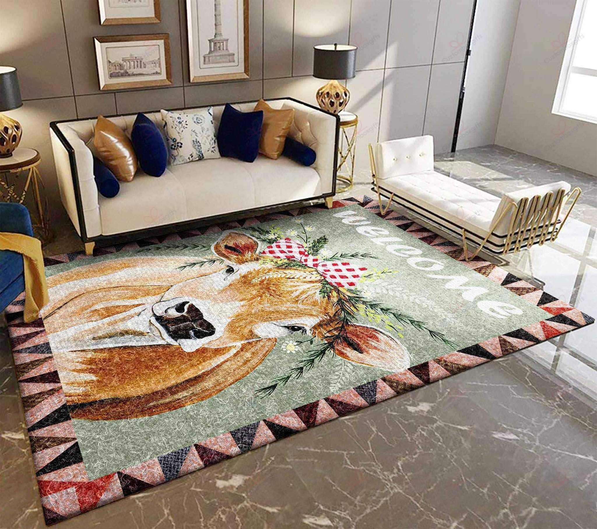 Beauty Cow Rug Sport Decor Gift Floor Decor Living Room Carpet Rug Area Rug - 456864e51a3d Beauty Cow Rug Sport Decor Gift Floor Decor Living Room Carpet Rug Area Rug - 456864e51a3d