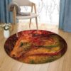 Beauty Dragon Round Carpet Floor Rug Living Room Bedroom Decor Round Area Rug Carpet