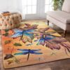 Beauty Dragonfly 1 Rug Sport Decor Gift Floor Decor Living Room Carpet Rug Area Rug - 49181f5bbe90