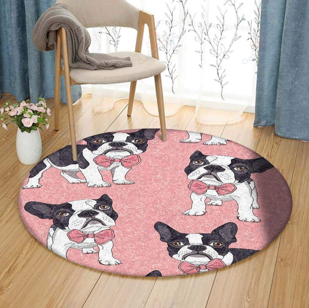 Beauty French Bulldog Round Carpet Floor Rug Living Room Bedroom Decor Round Area Rug Carpet Beauty French Bulldog Round Carpet Floor Rug Living Room Bedroom Decor Round Area Rug Carpet