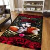 Beauty Girl And Red Fox Red Roses Rug Sport Decor Gift Floor Decor Living Room Carpet Rug Area Rug - b73e8c297cc5