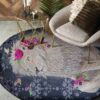 Beauty Lion Round Carpet Floor Rug Living Room Bedroom Decor Round Area Rug Carpet
