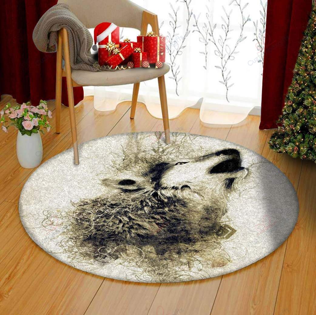 Beauty Wolf Painting Round Carpet Floor Rug Living Room Bedroom Decor Round Area Rug Carpet Beauty Wolf Painting Round Carpet Floor Rug Living Room Bedroom Decor Round Area Rug Carpet
