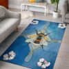 Bee And Flower Rug Sport Decor Gift Floor Decor Living Room Carpet Rug Area Rug - 1ae71a3ac481