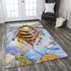 Bee And Flower Rug Sport Decor Gift Floor Decor Living Room Carpet Rug Area Rug - e8665e456ec5