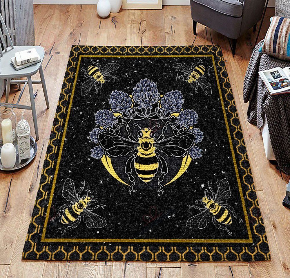 Bee And Moon Rug Sport Decor Gift Floor Decor Living Room Carpet Rug Area Rug - 3a853afb1f7f Bee And Moon Rug Sport Decor Gift Floor Decor Living Room Carpet Rug Area Rug - 3a853afb1f7f