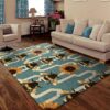 Bee And Sunflower Rug Sport Decor Gift Floor Decor Living Room Carpet Rug Area Rug - 1ee37ab2126d