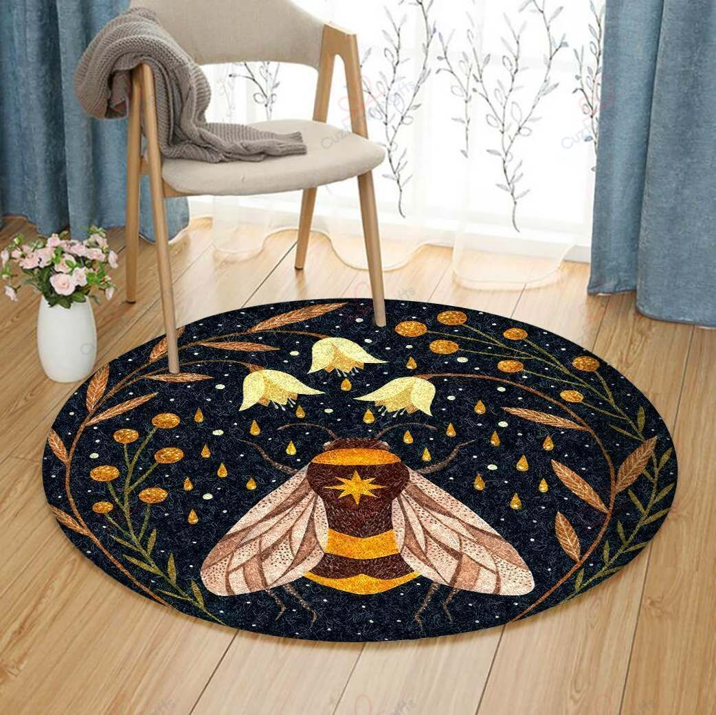 Bee Bee Round Carpet Floor Rug Living Room Bedroom Decor Round Area Rug Carpet Bee Bee Round Carpet Floor Rug Living Room Bedroom Decor Round Area Rug Carpet