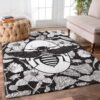 Bee Black And White Rug Sport Decor Gift Floor Decor Living Room Carpet Rug Area Rug - 1d9e08941dc6