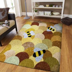 Bee Eggs Rug Sport Decor Gift Floor Decor Living Room Carpet Rug Area Rug - 52debfb29fd6