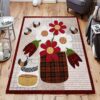 Bee Flowers Rug Sport Decor Gift Floor Decor Living Room Carpet Rug Area Rug - 91707bd5995d