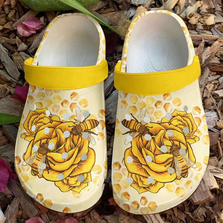 Bee Flowery Sku 280 Crocs Crocband Clog Comfortable For Mens Womens Classic Clog Water Shoes Bee Flowery Sku 280 Crocs Crocband Clog Comfortable For Mens Womens Classic Clog Water Shoes