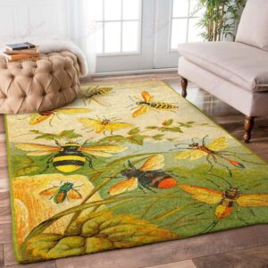 Bee Flying In The Sky Rug Sport Decor Gift Floor Decor Living Room Carpet Rug Area Rug - 42fa5ea080f0