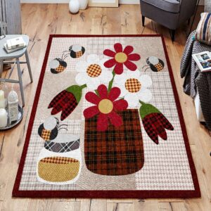 Bee Rug Sport Decor Gift Floor Decor Living Room Carpet Rug Area Rug - 2e64c3224e24