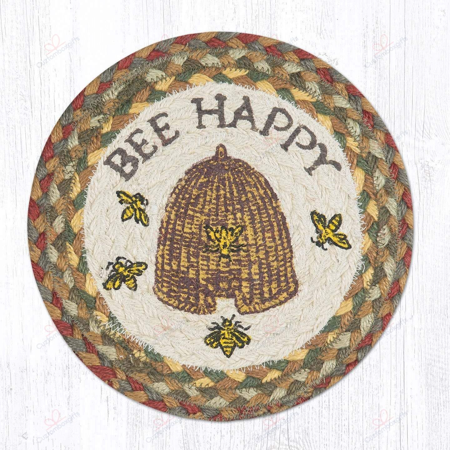 Bee Happy Round Carpet Floor Rug Living Room Bedroom Decor Round Area Rug Carpet Bee Happy Round Carpet Floor Rug Living Room Bedroom Decor Round Area Rug Carpet