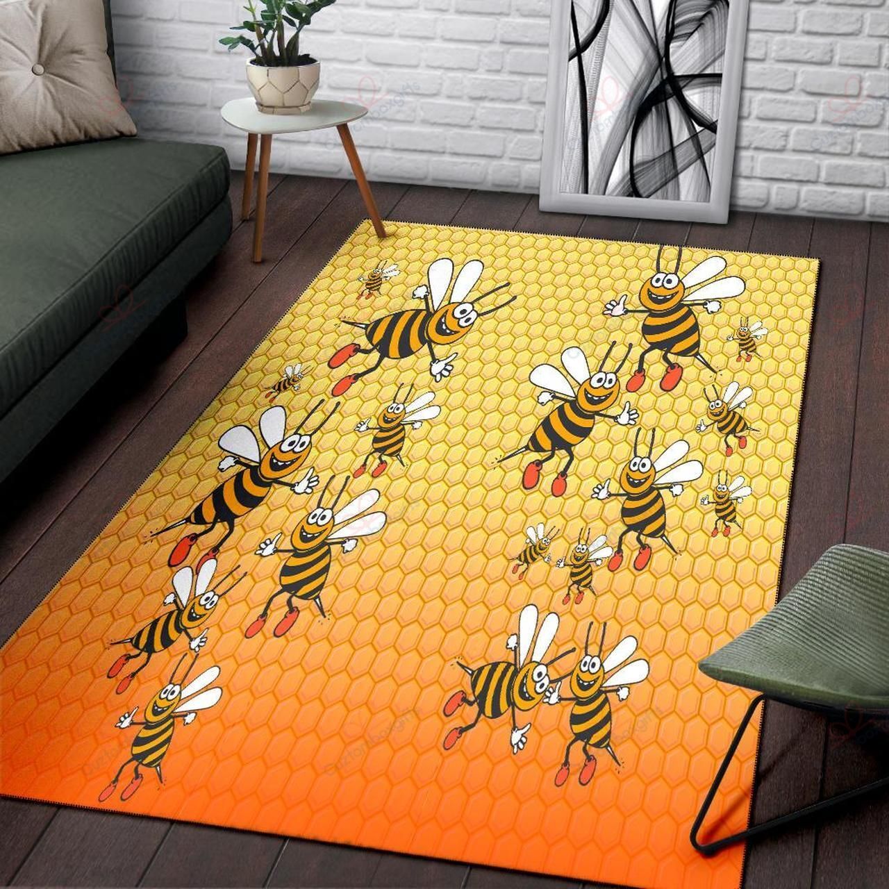 Bee Happy Rug Sport Decor Gift Floor Decor Living Room Carpet Rug Area Rug - 9d2c71015771 Bee Happy Rug Sport Decor Gift Floor Decor Living Room Carpet Rug Area Rug - 9d2c71015771