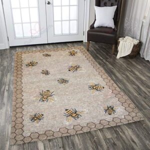 Bee Hive Rectangle Rug Sport Decor Gift Floor Decor Living Room Carpet Rug Area Rug - d8bf72efc1c4