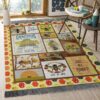 Bee Kind Rug Sport Decor Gift Floor Decor Living Room Carpet Rug Area Rug - ae0e50821a45