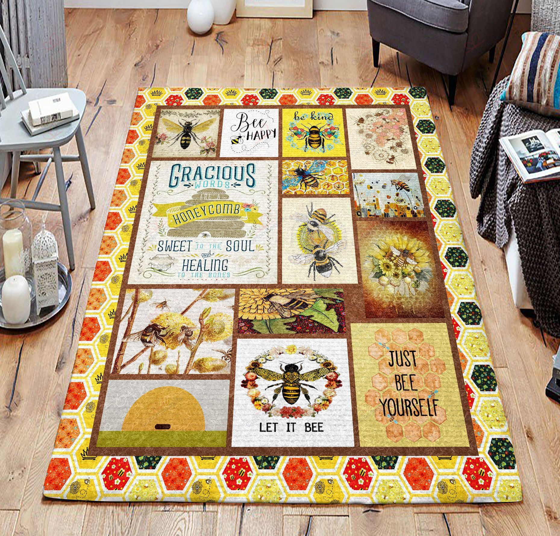 Bee Kind Rug Sport Decor Gift Floor Decor Living Room Carpet Rug Area Rug - 4d98c643d1c9 Bee Kind Rug Sport Decor Gift Floor Decor Living Room Carpet Rug Area Rug - 4d98c643d1c9